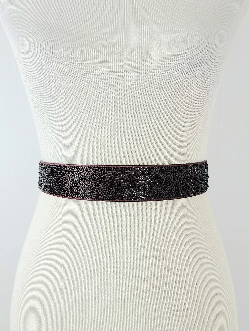 White House Black Market Crystal Embellished Stretch Belt
